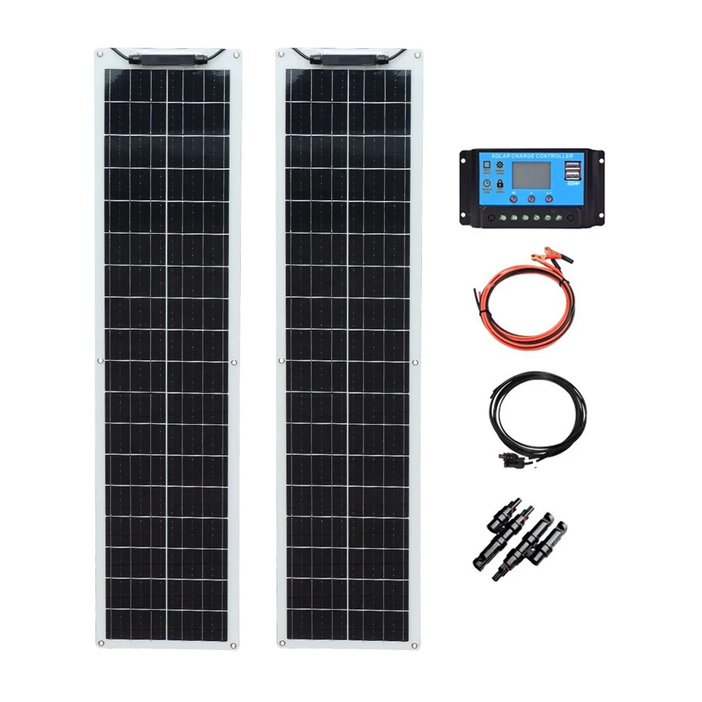 WUZECK Flexible Solar Panel kit 50 Watt  PV Module 100 Watt 12V 24V