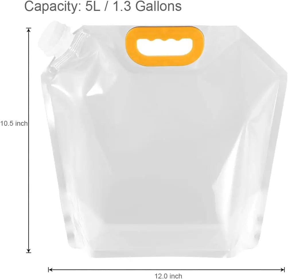 5L Portable Water Bag Folding Bucket Storage Water Container Jug