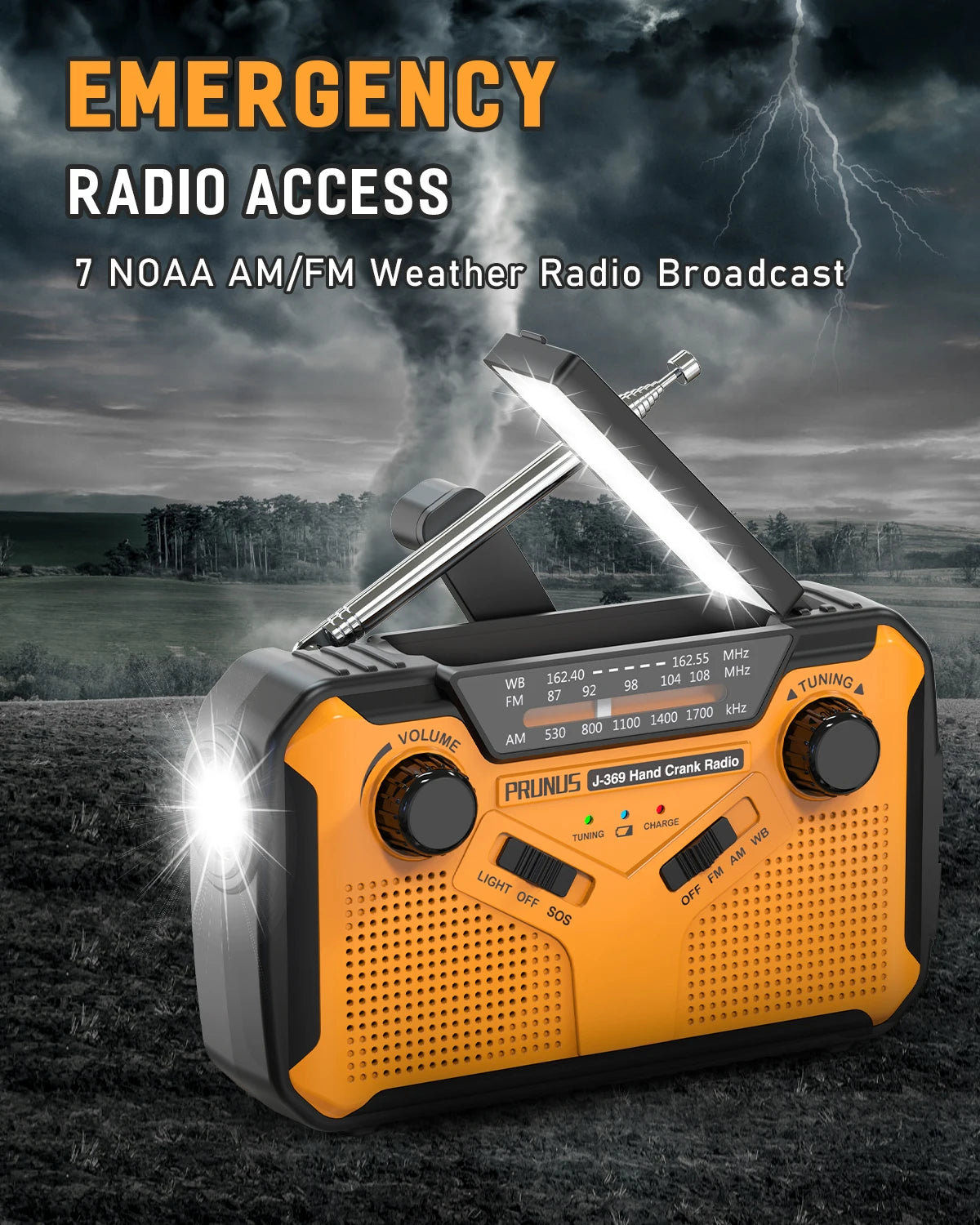 Solar Power Radio Hand Crank Charging