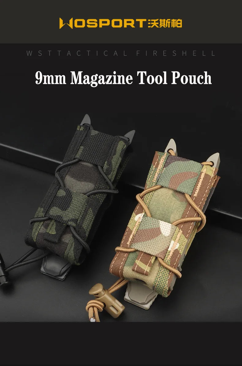 Tactical Molle 9mm Magazine Pouch Pistol Mag Holder