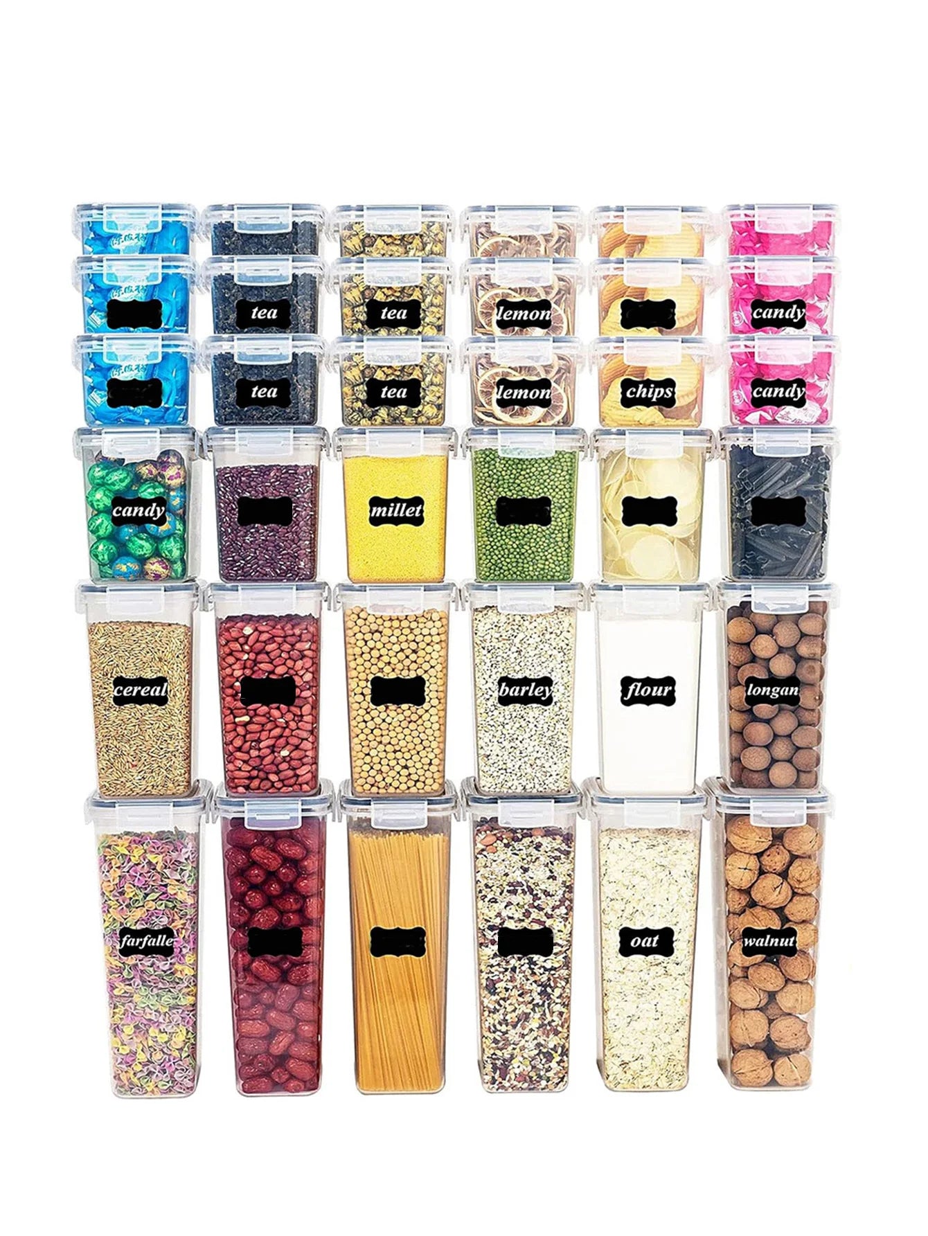 48pcs,Sealed food storage containers