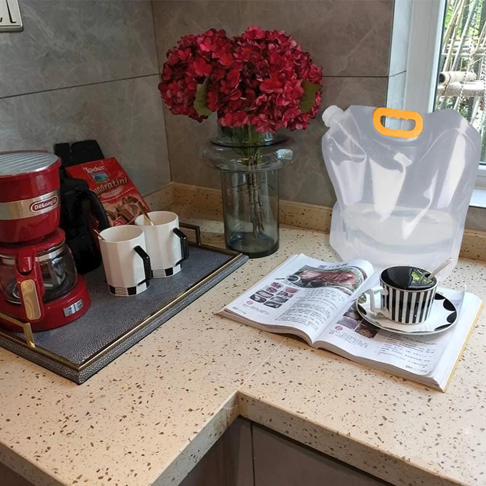 5L Portable Water Bag Folding Bucket Storage Water Container Jug
