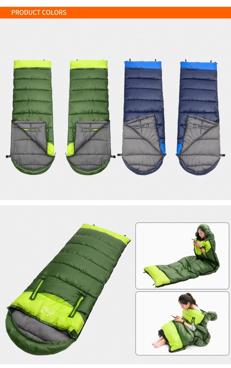 Camping Sleeping Bag Ultralight Waterproof 4 Season Warm Envelope Backpacking Sleeping Bag for Adults Outdoor Traveling Hiking