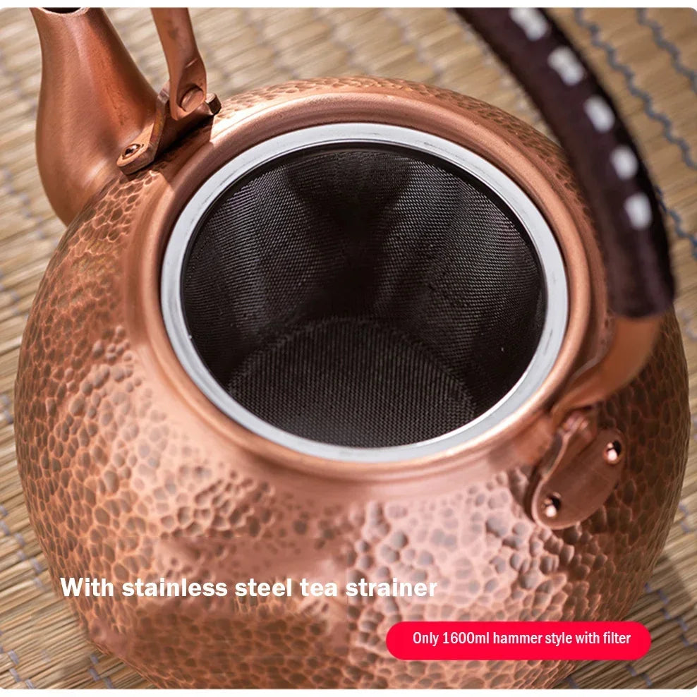 600/1200/1600ml Pure Copper Boiling Tea Kettle
