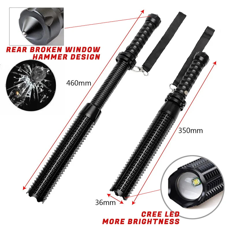 Baseball Bat LED Flashlight AluminumAlloy
