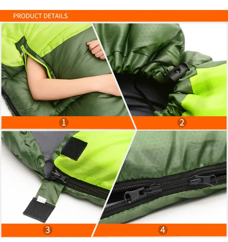 Camping Sleeping Bag Ultralight Waterproof 4 Season Warm Envelope Backpacking Sleeping Bag for Adults Outdoor Traveling Hiking