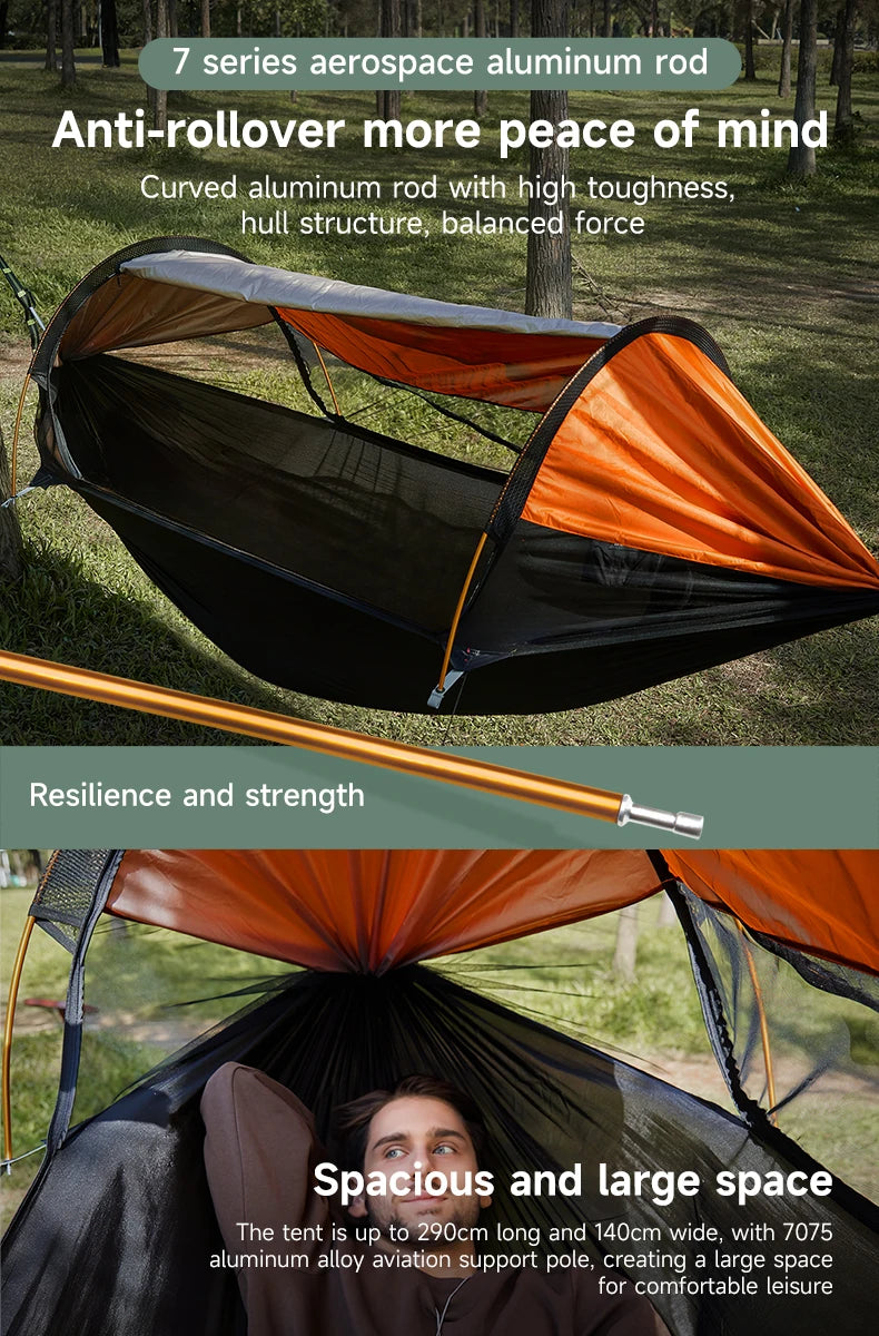Outdoor Large Hammock with Mosquito Net 2 Person