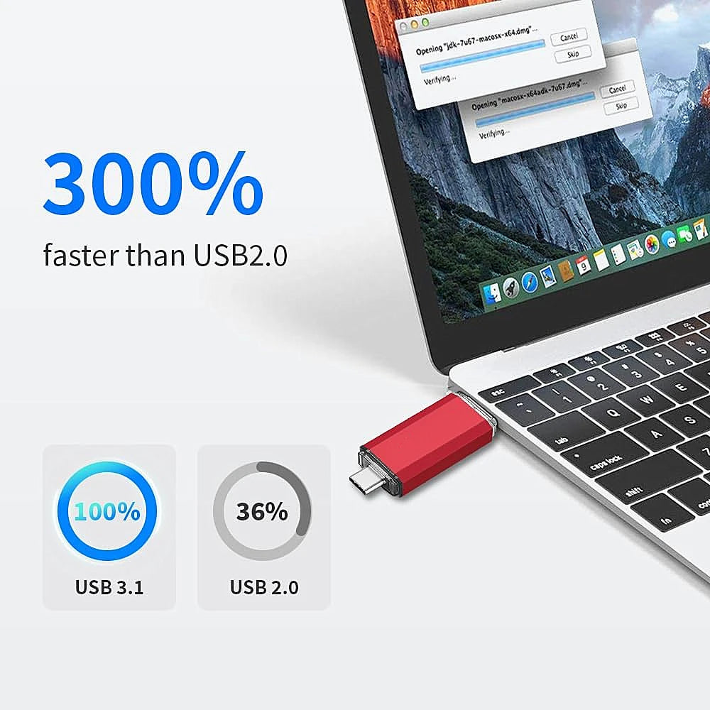 2TB OTG USB Flash Drive USB 3.0 Type C For iPhone ipad 1TB 512GB 256G