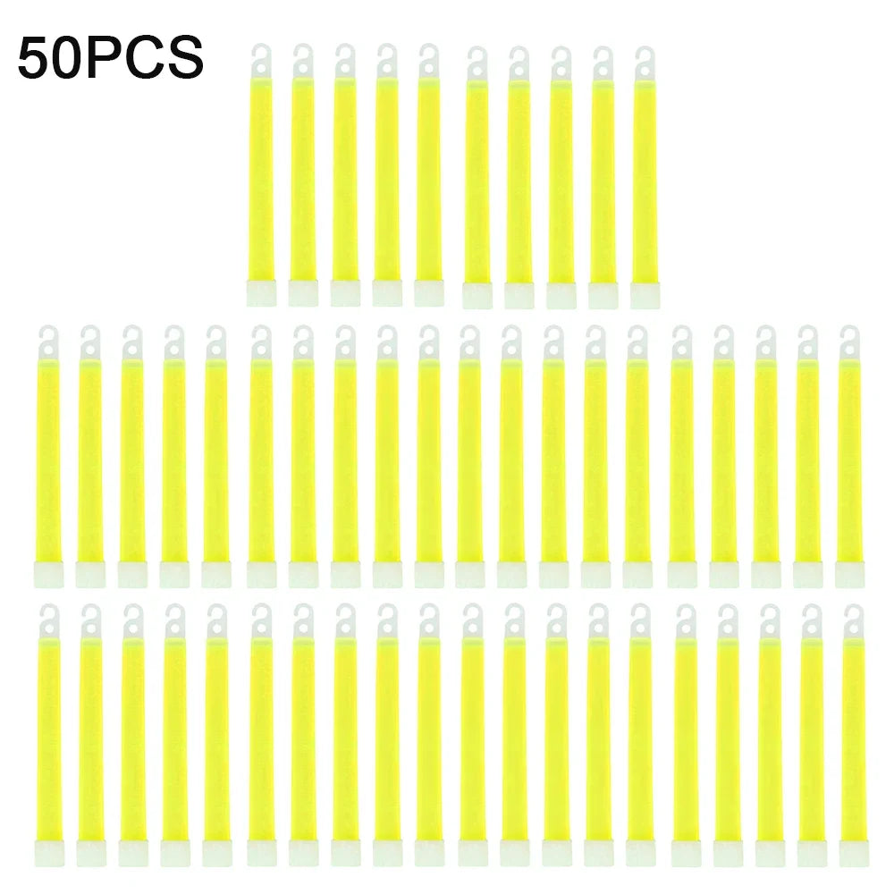 1-50pcs Glow Sticks with Hook 6 inch Fluorescence