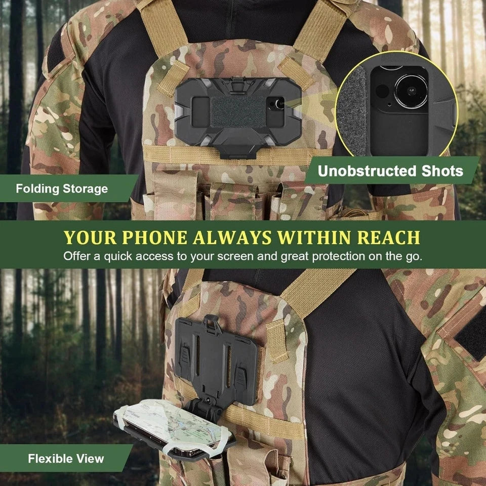 Outdoor Tactical  Panel Mobile Phone Holder for Size 4.7-6.7in