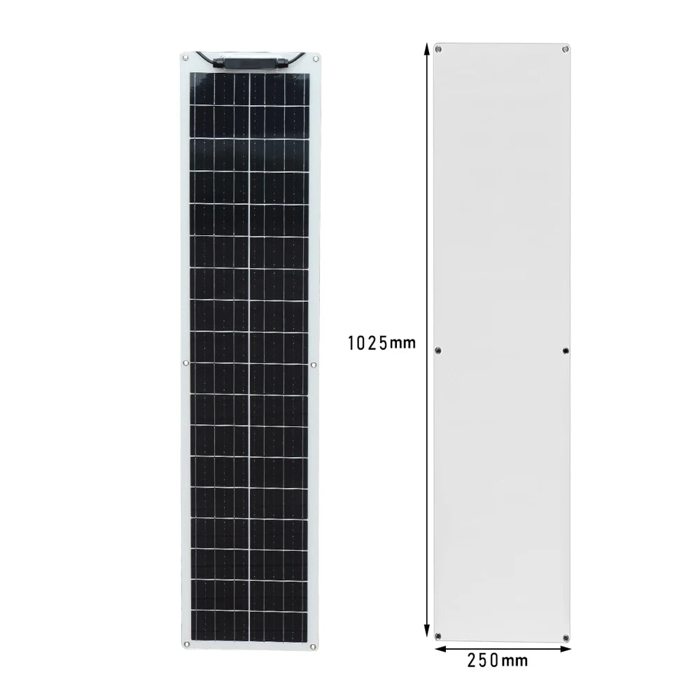 WUZECK Flexible Solar Panel kit 50 Watt  PV Module 100 Watt 12V 24V