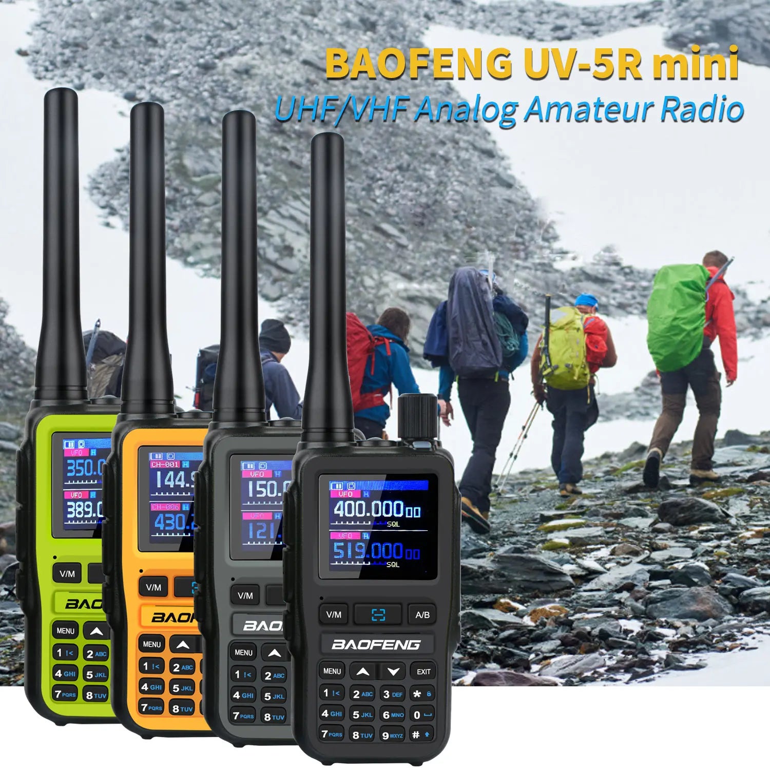 2PCS/Pack Baofeng UV-5R Mini Dual Band Dual PTT Walkie Talkie