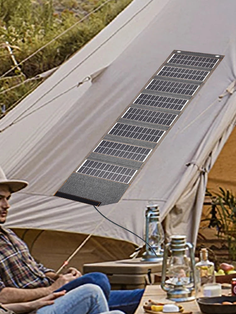 USB Portable Battery Charger With Solar Panels Survival Charge
