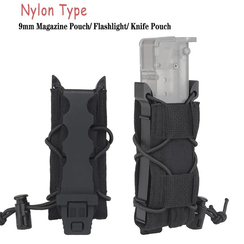 Tactical Molle 9mm Magazine Pouch Pistol Mag Holder