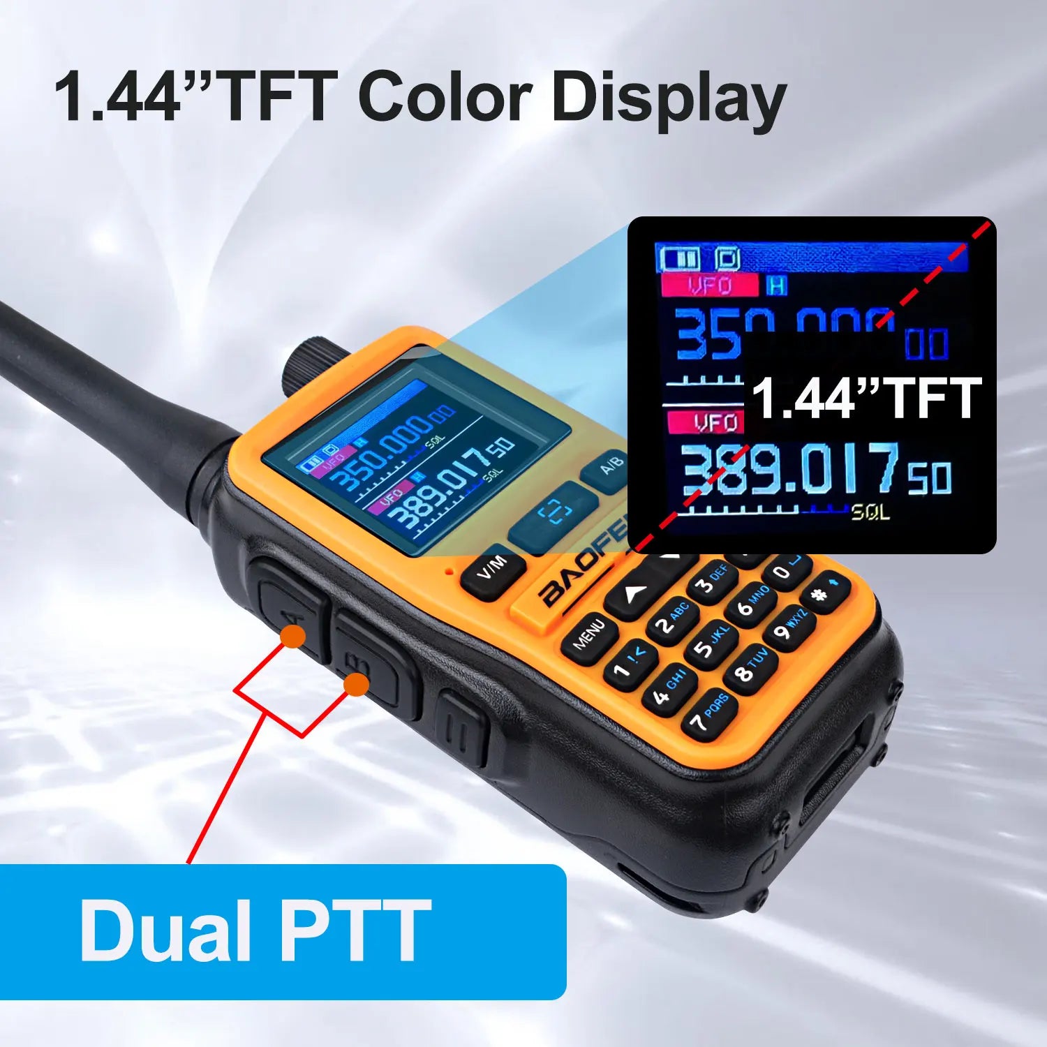 2PCS/Pack Baofeng UV-5R Mini Dual Band Dual PTT Walkie Talkie