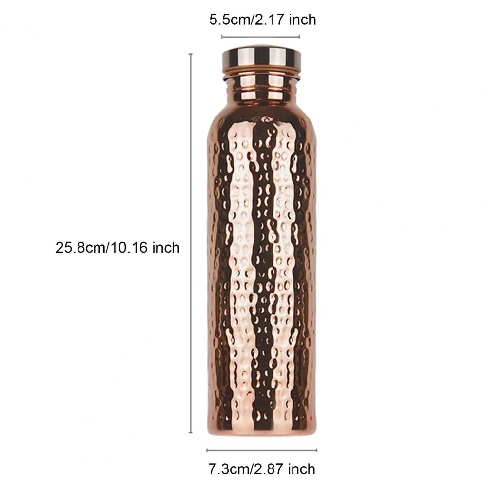 800ML Copper Drinking Bottle Hammer Pattern