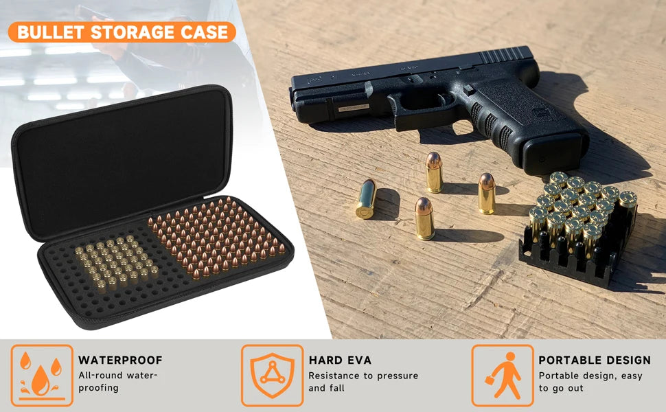 200 Rounds 9mm Ammo Storage Case