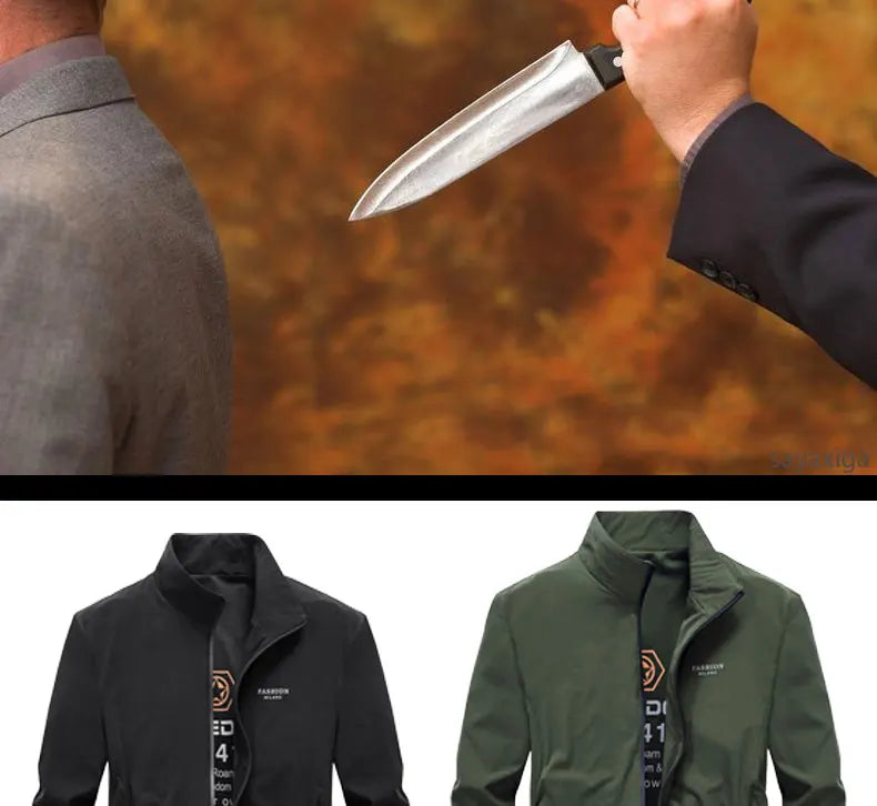 Military Tactical Stab-Resistant Cut-Proof Jacket Men Soft Self-Defense