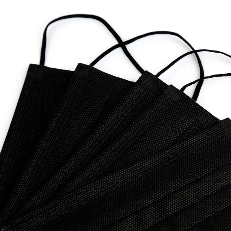 10-600pcs mask Disposable black face masks