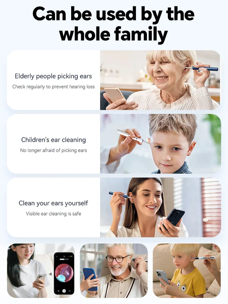 2nd Generation,Digital otoscope,Ear Wax Cleaner Camera