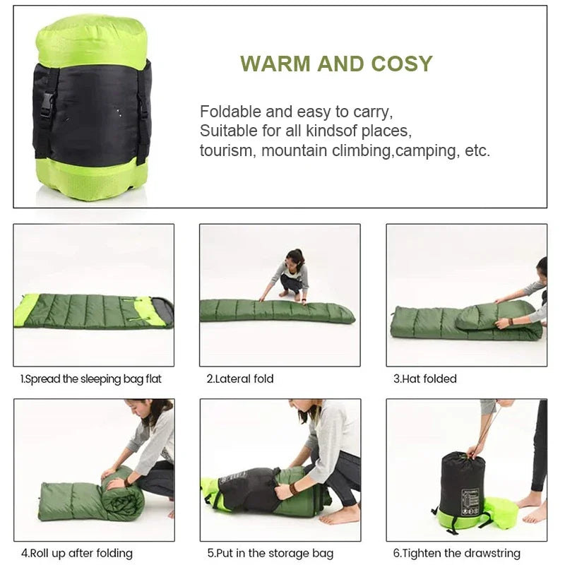 Camping Sleeping Bag Ultralight Waterproof 4 Season Warm Envelope Backpacking Sleeping Bag for Adults Outdoor Traveling Hiking