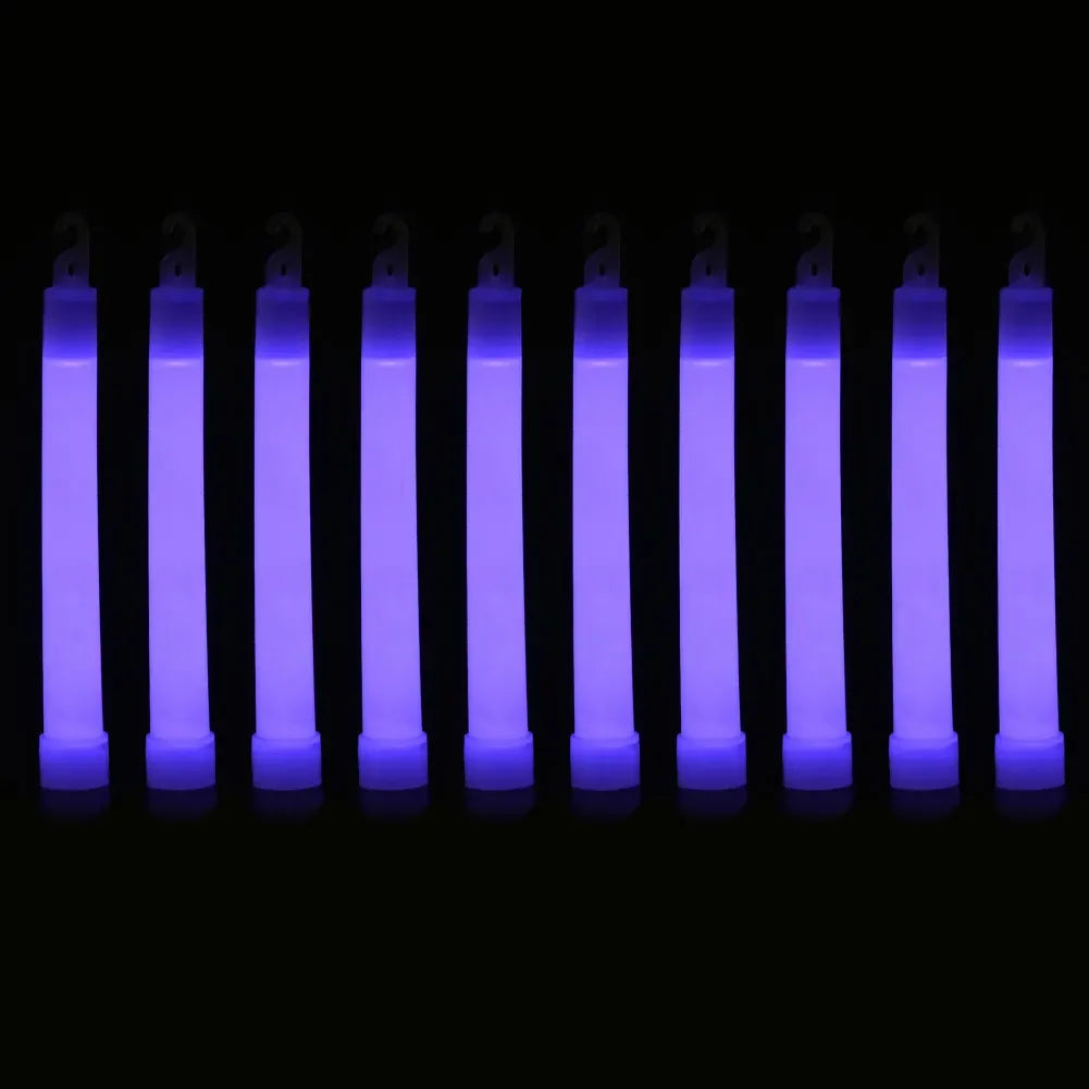 1-50pcs Glow Sticks with Hook 6 inch Fluorescence
