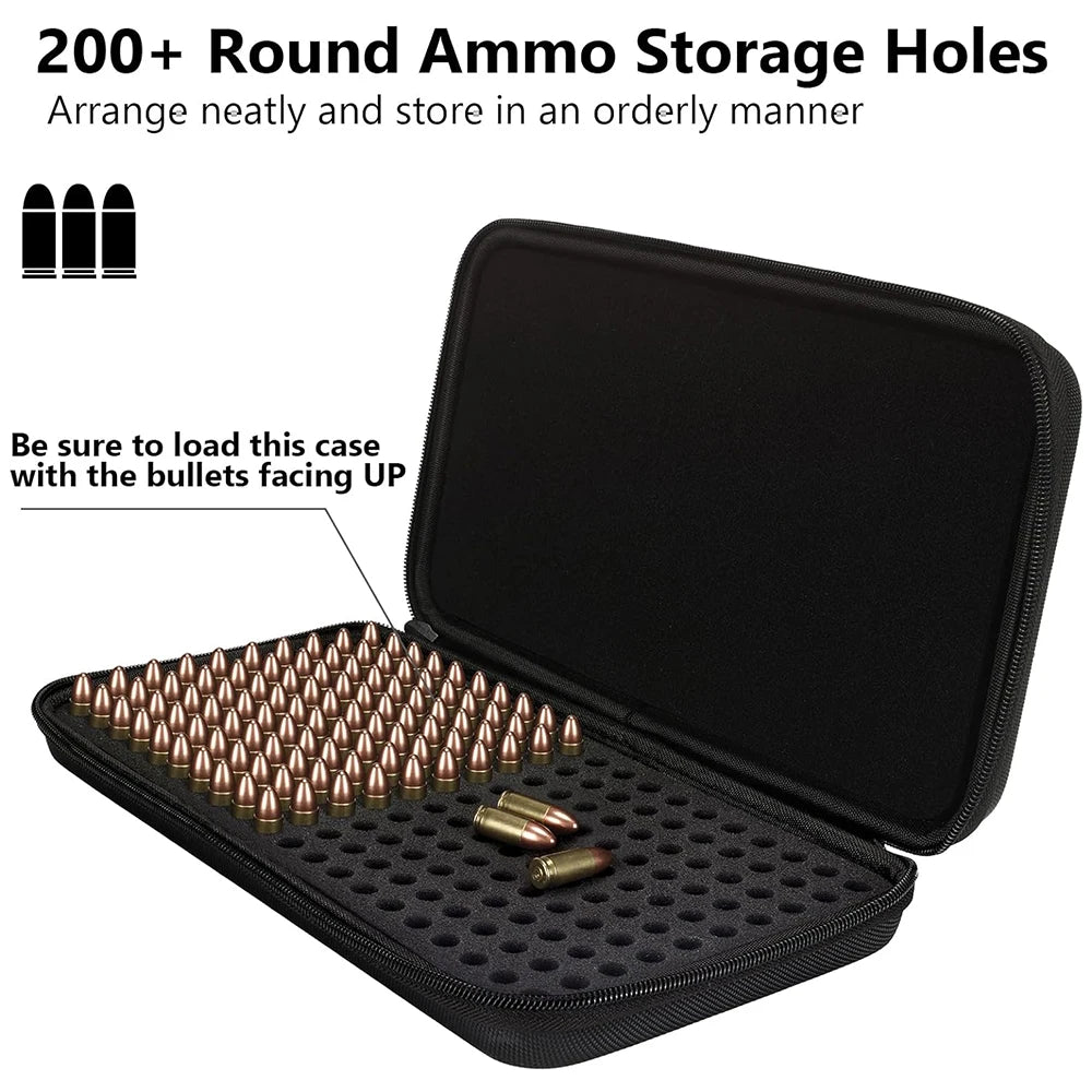200 Rounds 9mm Ammo Storage Case