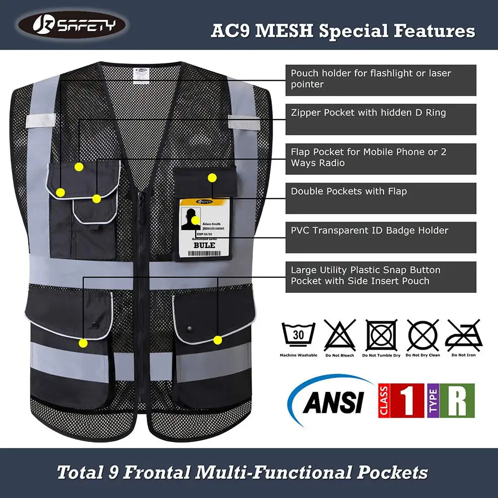 Reflective Safety Vest High Visibility blank  XXXL