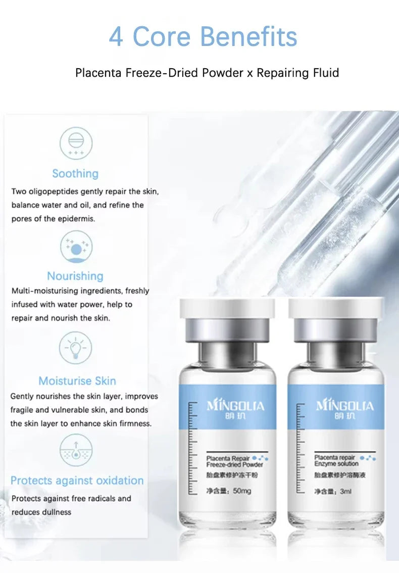 Oligopeptide Placenta Freeze-dried Powder Essence Repair Facial Moisturiz Hydrating Pore Shrinkage Skin Rejuvenation Skin Care