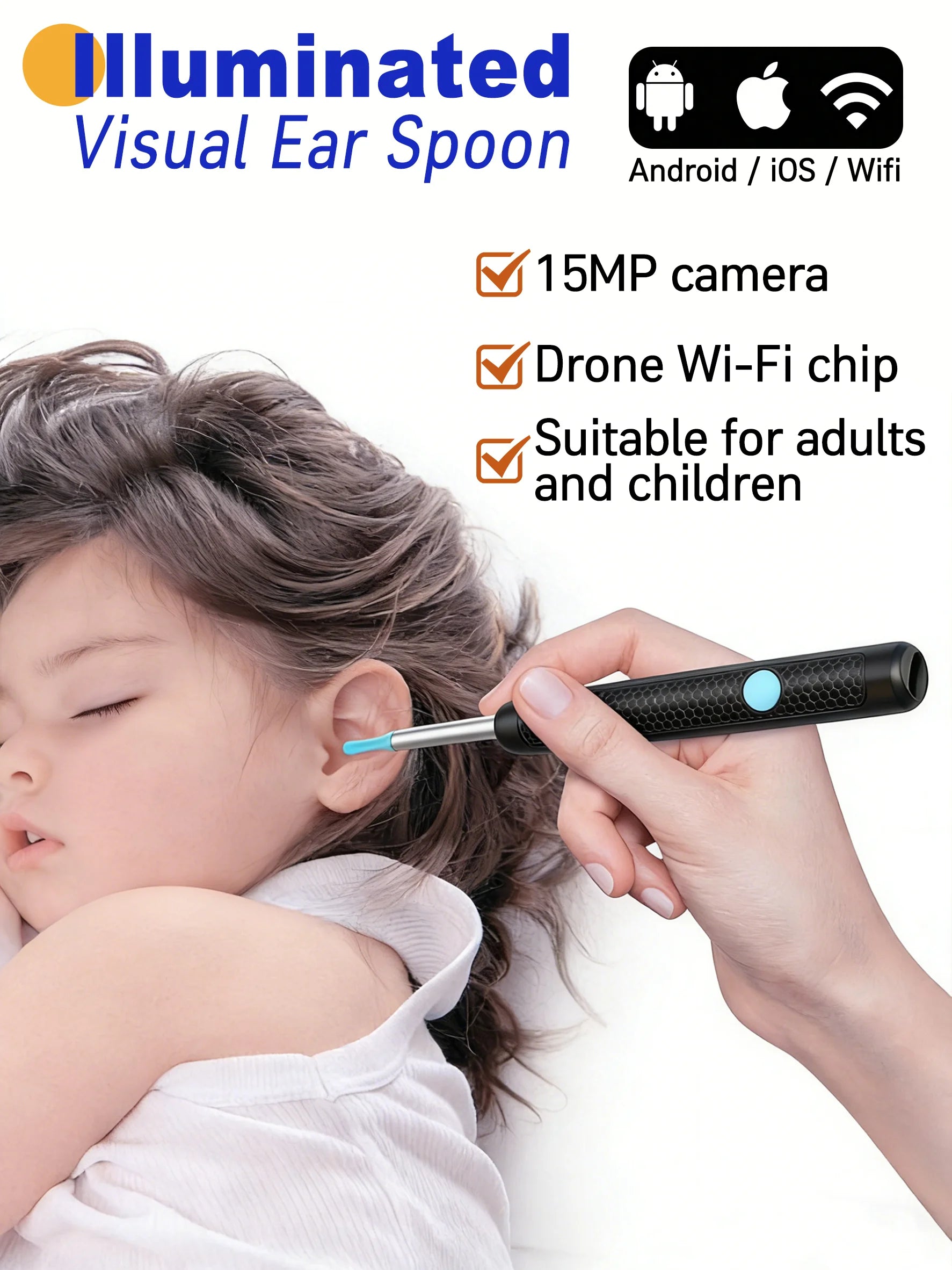 2nd Generation,Digital otoscope,Ear Wax Cleaner Camera