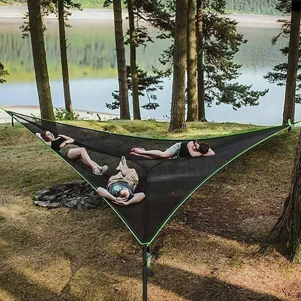 Portable Triangle Hammock Anti-Rollover Camping Hammock