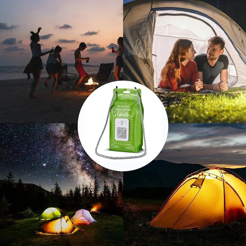 1/2pcs Salt Water Lamp No Batteries 2 Light Modes 400 Hours Water Lamp Light Bag Camping Essentials 3 LED 50 Lumen Reusable