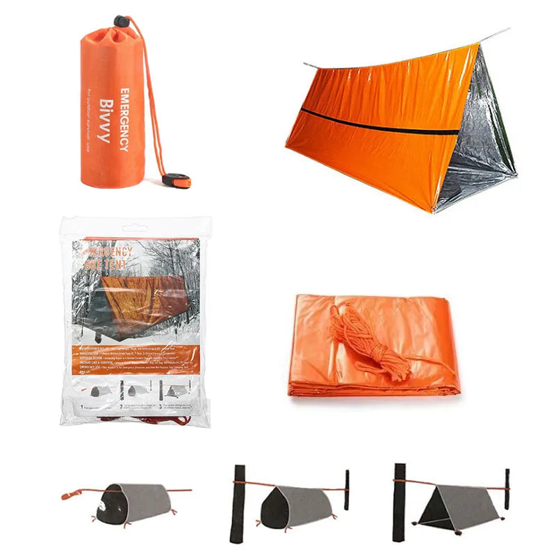2 Person Emergency Tent Kit Waterproof  Survival Shelter