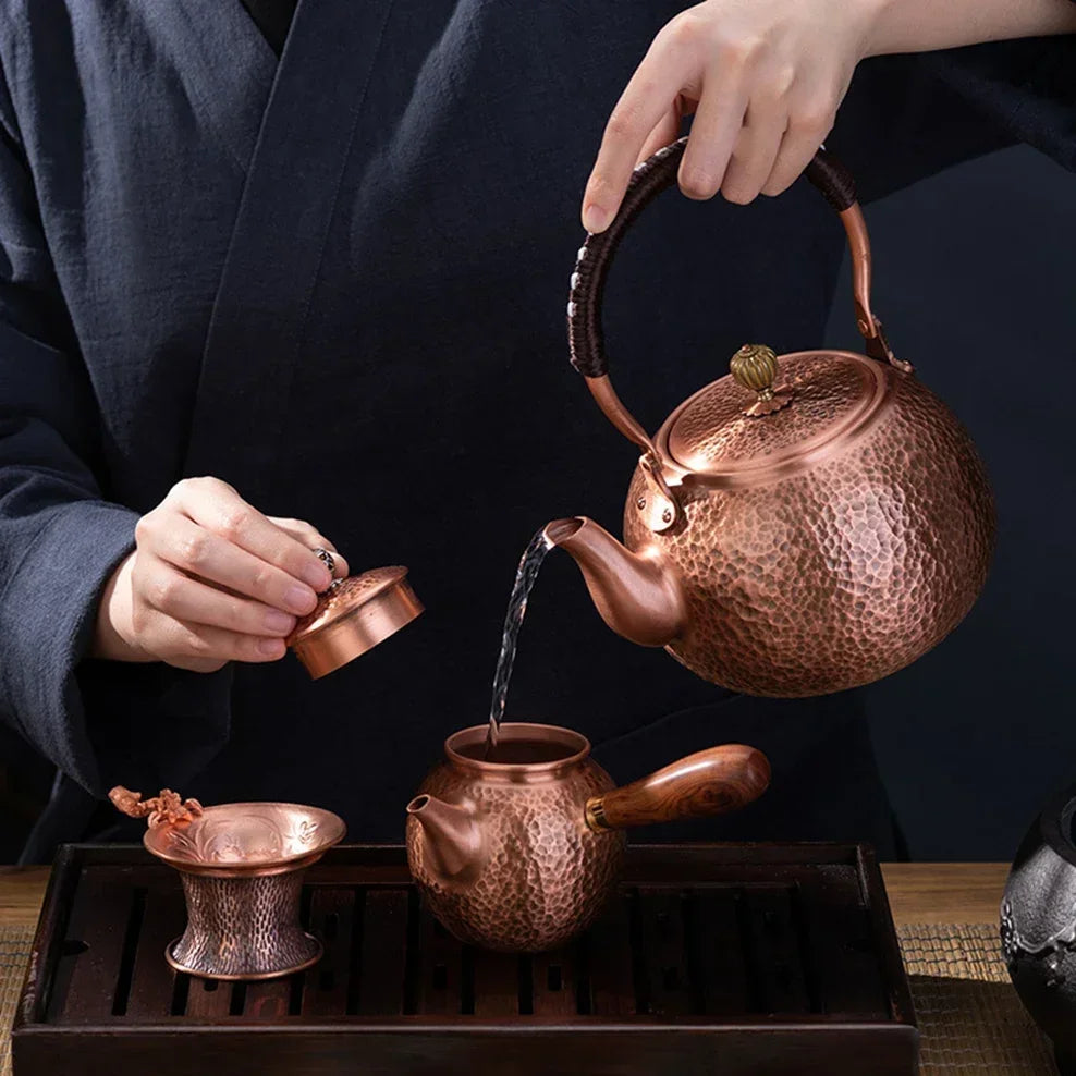 600/1200/1600ml Pure Copper Boiling Tea Kettle
