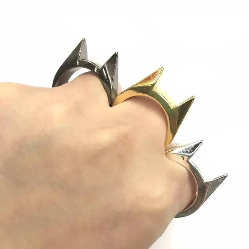 Rings Broken Window Cat's Ear Safety Survival Metal Defense Ring