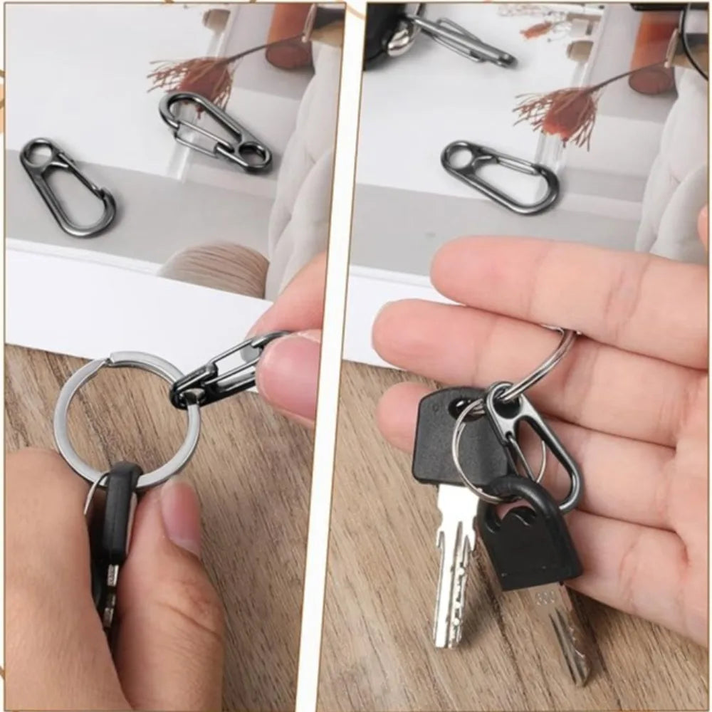 Multifunctional Zinc Alloy Carabiner Keychain Clip Hook