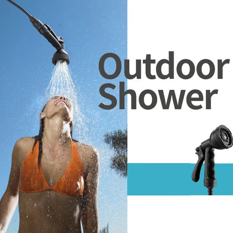 1PCS Portable Manual Camping Shower 3/5/8L Multi-functional Pump for Pet Bath Car Wash Outdoor Shower Tool with 3m Hose