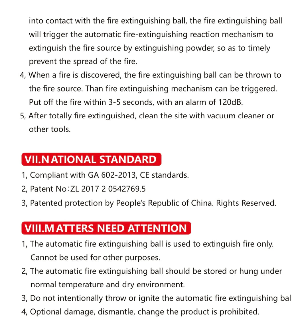 Fire Extinguisher Ball Automatic Dry Powder