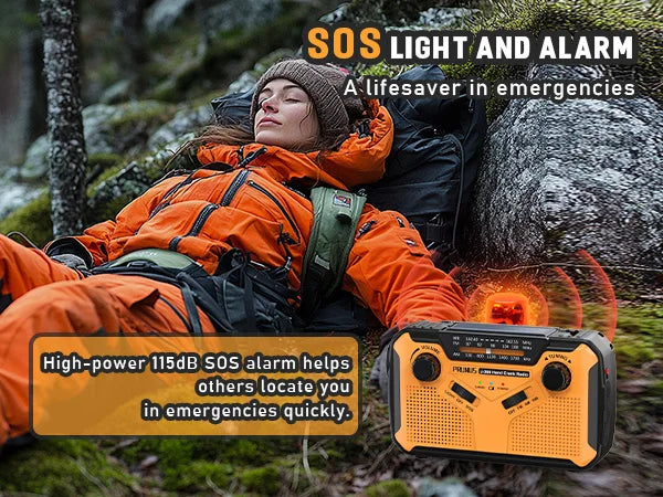 Solar Power Radio Hand Crank Charging