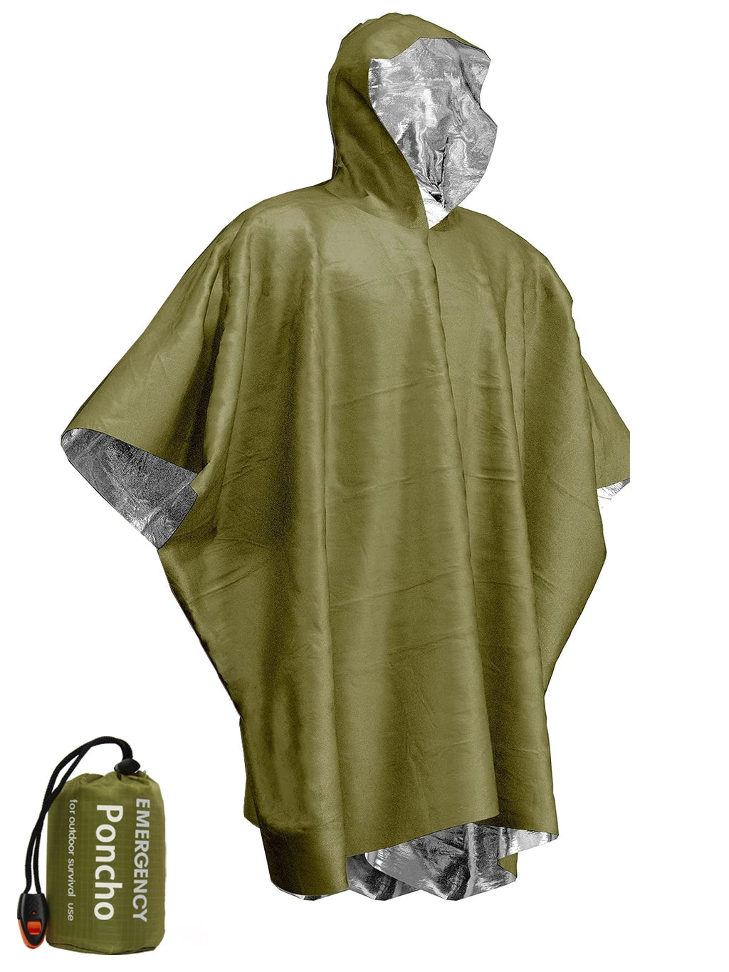 Emergency Rain Poncho Thermal Blanket Poncho