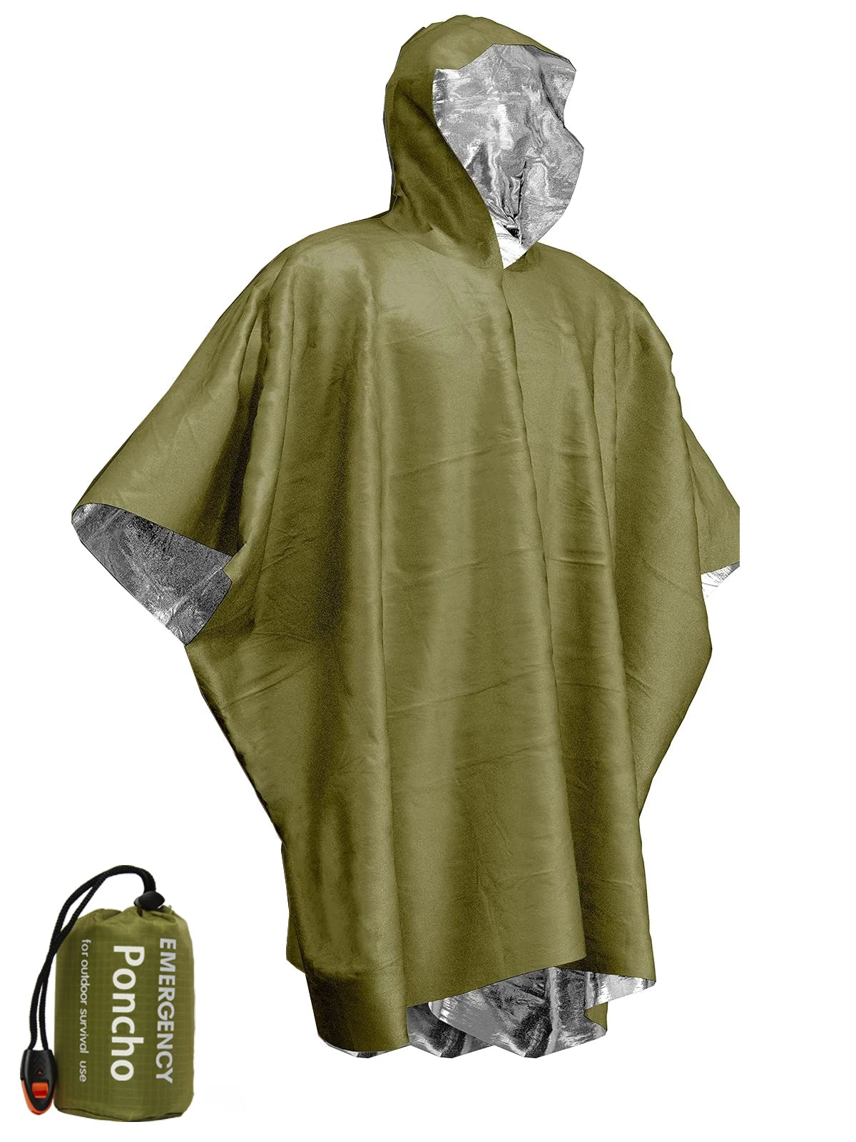 Emergency Rain Poncho Thermal Blanket Poncho