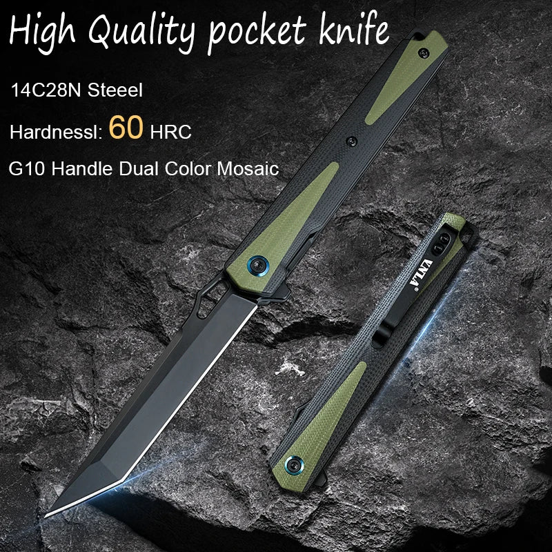 Sandvik 14C28N Steel Blade Pocket Knife,