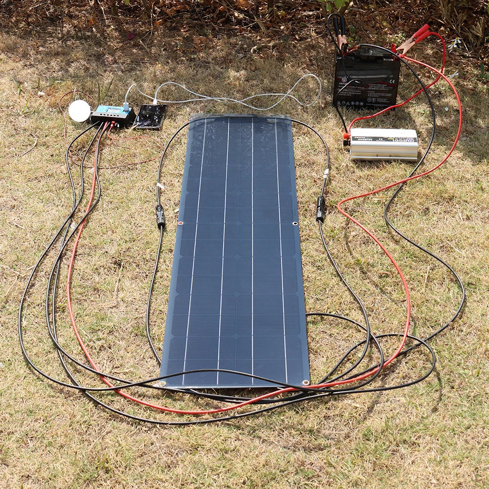 WUZECK Flexible Solar Panel kit 50 Watt  PV Module 100 Watt 12V 24V