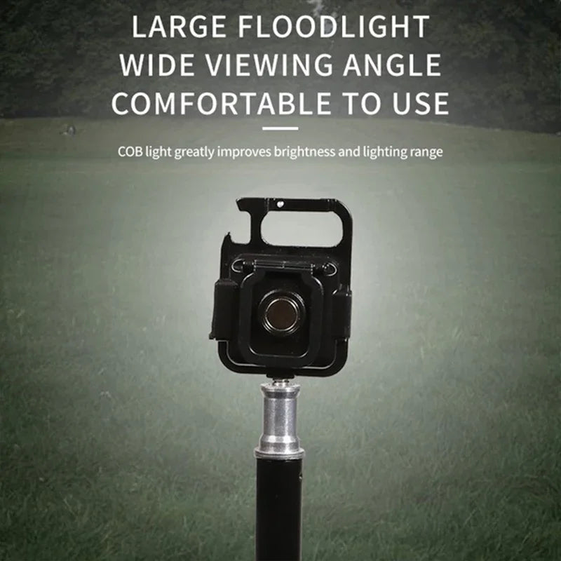 Mini Portable Keychain LED Flashlight USB Rechargeable Multifunctional Camping Lantern with COB Pocket Clip Bright Work Light 1-10Pcs