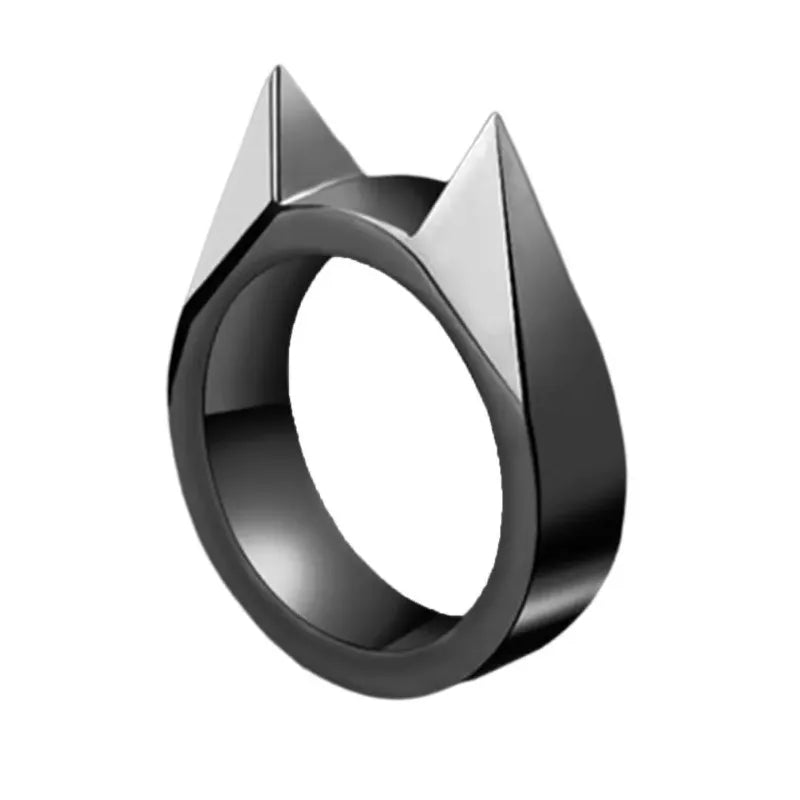 Rings Broken Window Cat's Ear Safety Survival Metal Defense Ring