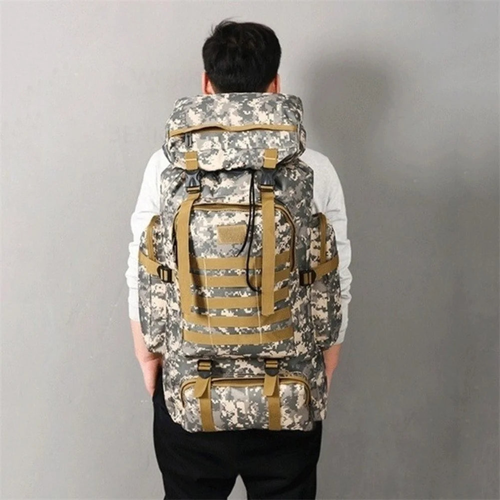 80L/100L  Mountaineering Bag Climb Bag Tactical Large Backpack Outdoors