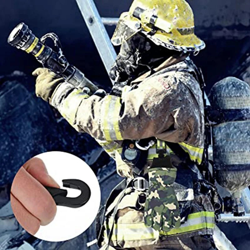4 Pcs Firefighter Glove Straps Safety Holder Short Eye-catching Glove Accessories for Firefighting Equipment