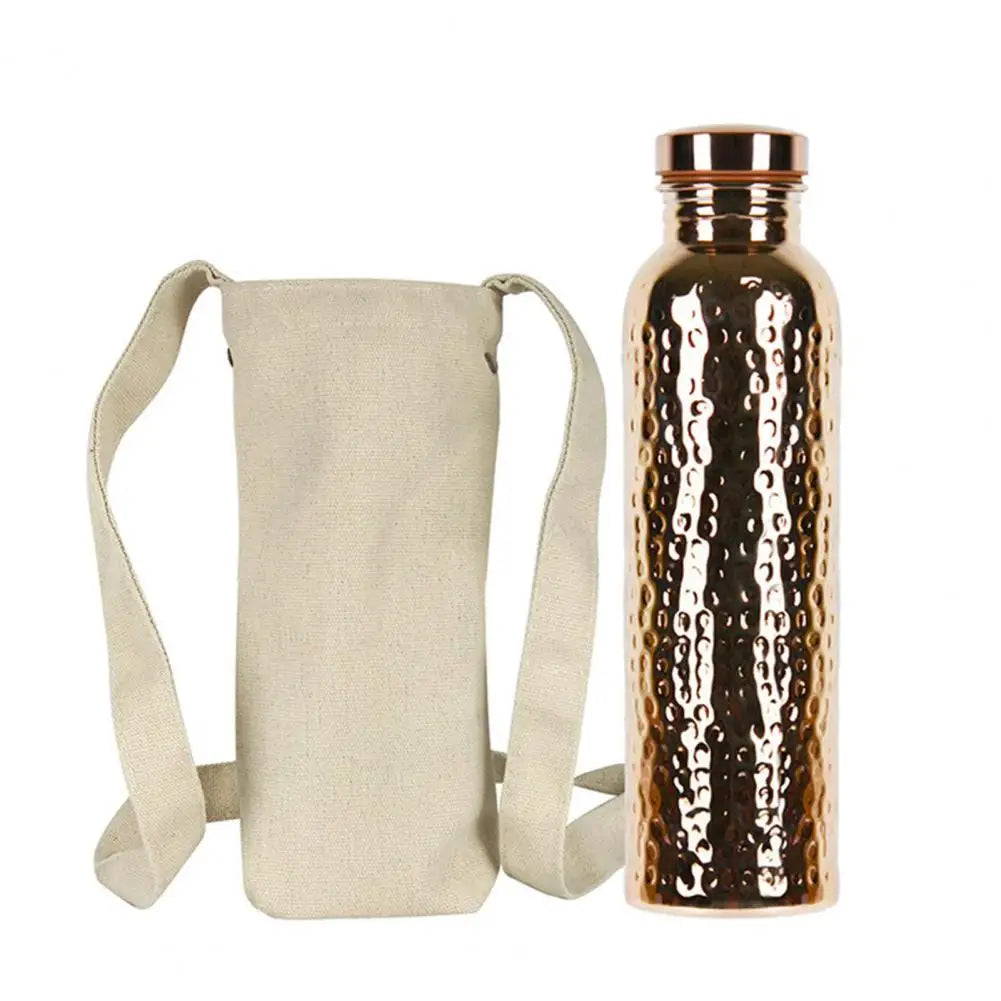 800ML Copper Drinking Bottle Hammer Pattern