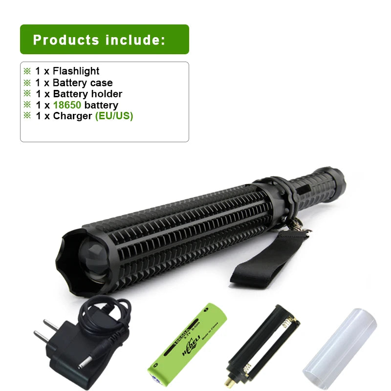 Baseball Bat LED Flashlight AluminumAlloy