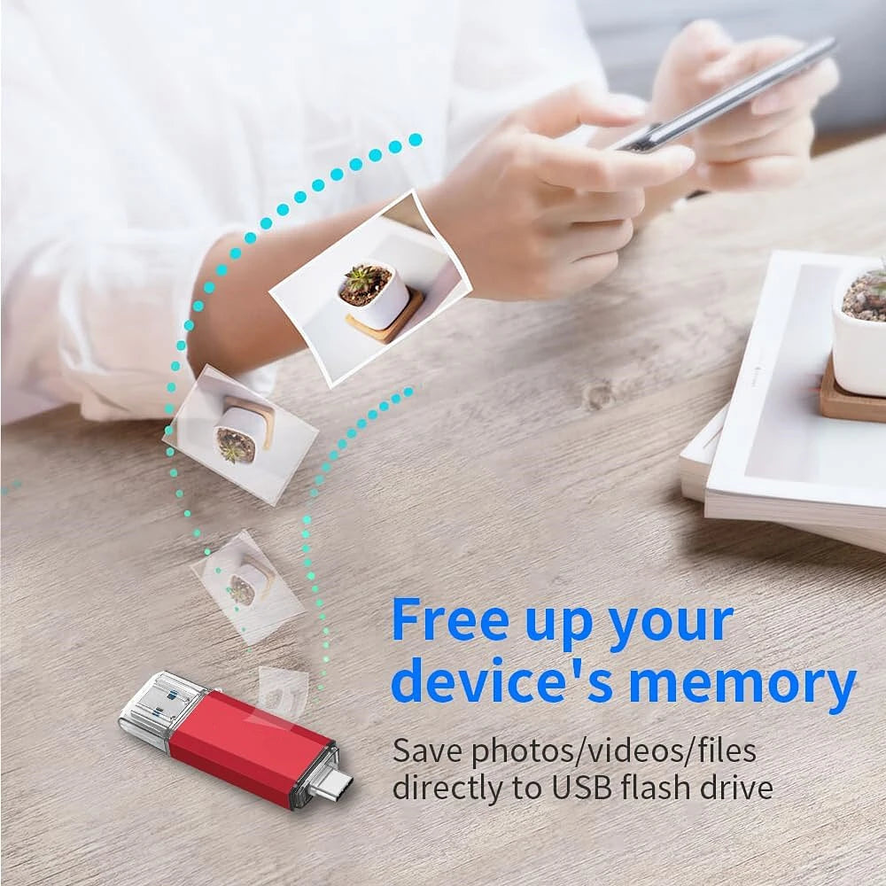2TB OTG USB Flash Drive USB 3.0 Type C For iPhone ipad 1TB 512GB 256G